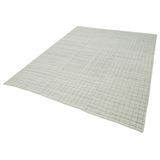 197x258 cm Çizgili Kilim Beyaz Çizgili Yün El Dokuma Modern Geometrik Etnik Eskitme Desenli Boho Oturma Odası Salon Yolluk Koridor Mutfak Halısı