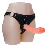 19,8 ve 15 cm Belden Bağlamalı İçi Dolu Çift Strapon Penis - BDM2025