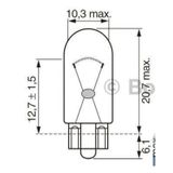 1987302205 Ampul Eco 12v W16w Stop Dipsiz W2.1x9.5d 10 Adet
