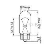 1987302205 AMPUL ECO 12V W16W STOP DİPSİZ W2.1x9.5d