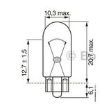 1987302241 Ampul Eco 12v Wy5w Sarı Dipsiz Gösterge W2.1x9.5d 10 Adet