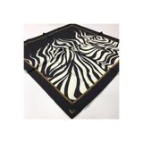 19V69 ITALIA Beyaz Siyah Twill Eşarp Black Seri 90x90 Cm Eşarp Askısı Ve Hediyelik Seti Ile Birlikte
