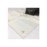 19V69 ITALIA Ekru Twill Eşarp Düz Renk Black Seri Eşarp Askısı Ve Hediyelik Seti Ile Birlikte 90x90 Cm