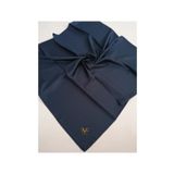 19V69 ITALIA Lacivert Twill Eşarp Düz Renk Black Seri Eşarp Askısı Ve Hediyelik Seti Ile Birlikte 90x90 Cm