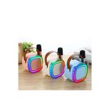1adet Karaoke Hoparlör Kart/usb Mikrofon Işıklı Bluetooth Speaker
