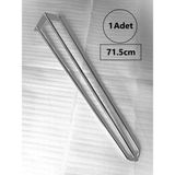 1ADET-Metal Firkete Ayak, Gümüş Renk Kaplama, Masa Ayakları, Sehpa Ayakları-NFA1 - 71,5 cm