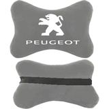 1Araba 1Ev 2'li Set Peugeot Araçlarla Uyumlu Ortopedik Oto Boyun Yastığı - Gri