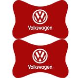 1Araba 1Ev 2'li Set Volkswagen Araçlarla Uyumlu Ortopedik Oto Boyun Yastığı - Kırmızı