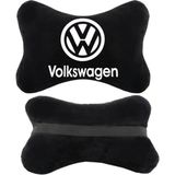 1Araba 1Ev 2'li Set Volkswagen Araçlarla Uyumlu Ortopedik Oto Boyun Yastığı - Siyah