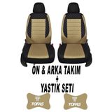 1araba1ev Oto Koltuk Kılıfı Tofaş Ön Arka Takım + 2 Adet Boyun Yastığı Seti