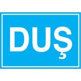 1Beyaz Reklam Duş Uyarı Tabelası - 70x100 Alüminyum Kompozit Panel - D4