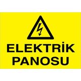 1Beyaz Reklam Elektrik Panosu Uyarı Tabelası - 35x50 Alüminyum Kompozit Panel - PAN14