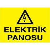 1Beyaz Reklam Elektrik Panosu Uyarı Tabelası - 70x100 Foreks - PAN14