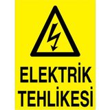 1Beyaz Reklam Elektrik Tehlikesi Uyarı Tabelası - 20x30 Foreks - E29
