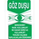 1Beyaz Reklam Göz Duşu Nerededir Nasıl Kullanılır... Uyarı Tabelası - 50x70 Alüminyum Kompozit Panel - GVD8