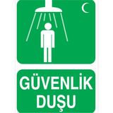 1Beyaz Reklam Güvenlik Duşu Uyarı Tabelası - 70x100 Alüminyum Kompozit Panel - GVD5