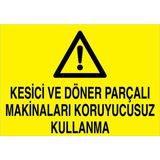 1Beyaz Reklam Kesici Ve Döner Parçalı... Uyarı Tabelası - 20x30 Foreks - M127
