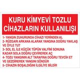 1Beyaz Reklam Kuru Kimyevi Tozlu Cihazların Kullanışı Uyarı Tabelası - 20x30 Alüminyum Kompozit Panel - Y19
