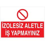 1Beyaz Reklam Uyarı Tabelası - 35x50 Alüminyum Kompozit Panel - E64