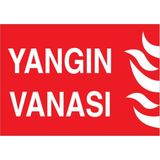1Beyaz Reklam Yangın Vanası Uyarı Tabelası - 20x30 Alüminyum Kompozit Panel - Y17