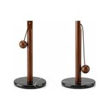 1Birhome 57855210129072180184975 Akasya Ve Bambu Ahşap Dik Kağıt Havluluk - Devrilmeyen Geniş Tabanlı Tezgah Üstü Rulo Havlu Standı - Modern Ve Doğal Mutfak Düzenleyici Mermer Tabanlı 4 Renk