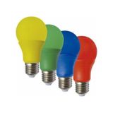 1'Er Adet Toplamda 4 Tane Sarı, Kırmızı, Mavi, Yeşil Renk 10 Watt E27 Duy Led Ampul, 4'Lü Renkli Ampul