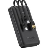 1Hora GAR261 5000 Mah Taşınabilir Hızlı Şarj Cihazı - 3 Çıkışlı - Usb-C, Usb-A, Lightning Powerbank - Siyah