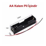 1'li 1,5v Aa Kalem Pil Kutusu Yuvası 1x1,5v Kablolu Batarya Pil Tutucu