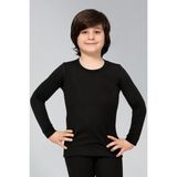 1'li Paket 371 Çocuk Termal Uzun Kol Üst - Siyah - 6 - 8 Yaş