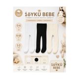 1ÖYKÜ BEBE Öykü Bebe Pamuklu Bebek Külotlu Çorap – Yumuşak, Esnek, Dayanıklı – Beyaz / Siyah / Krem