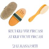 1sen Art Beauty At Kılı Yüz ve Keçi Kılı Vücut Fırça Seti 2 Li Set