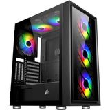 1st Player Ar7-G Siyah 750W 80+ Sılver Atx 3.1 Argb 4X12CM Fan Temperli Cam USB 3.0 Atx Kasa - 750 W