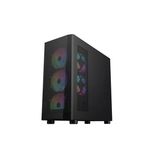 1stplayer FD5-M 600W 80+ ARGB 4x12 cm Fan Temperli Cam Mesh USB 3.0 Siyah M-Atx Kasa