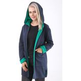 1Tarz Toridas Günlük Renkli Kapüşonlu Spor Kadın Ceket 750lacivert - XS