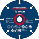 1x Expert Carbide Multi Wheel Kesici Diskler (Sert Ahşap, Çivili Ahşap, Plastik, Alçıpan Panel, Ø 76 Mm, Aksesuar Mini Avuç Taşlama Makinesi)