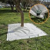 1x1 METRE AĞAÇ KORUMA ÖRTÜSÜ VE SABİTLEME ÇİVİSİ BEYAZ YER ÖRTÜSÜ YABANİ OT ENGELLEME PASPASI AĞAÇ DİBİ BEZİ SULZER KUMA