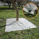 1X1 Metre Agac Koruma Ortusu Ve Sabıtleme Cıvısı Beyaz Yer Ortusu Yabanı Ot Engelleme Paspası Agac Dıbı Bezı Sulzer Kumas