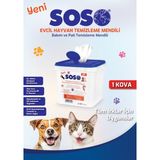 1X250 Yaprak - Soso Kova Evcil Hayvan Kedi Köpek Pati ve Vücut Temizleme Mendili