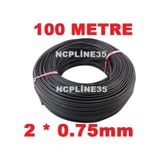 2 0.75 2X0.75Mm Hoparlör Kablo Siyah Oto Ses Anfi Kablosu