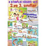 2. 3. Sınıflar İçin Tavsiyeli Parıltılı Çocuk Hikayeleri Kutulu 8 Kitap + Değerlendirme Soruları