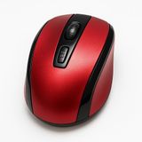 2.4 GHz Kablosuz Mouse – Sessiz Tıklama, Ergonomik Tasarım, Yüksek Hassasiyet, USB Alıcılı, Ofis ve Ev Kullanımına Uygun Dizüstü Bilgisayar Mouse - Kırmızı