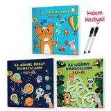 2-4 Yaş Mucit Karınca Yaz - Sil Kitaplar (İlk Kalem, Çizim, Eğlenceli Labirentler, Görsel Dikkat Geliştirme Kitabım) 2.S