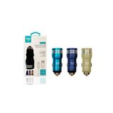 2.4a 1.2 Metre Type C Usb Kablolu + Çift Usb Araç Şarjı Çakmaklık 2.4 Amper