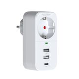 2.4A Çıkışlı 2xUSB 1xType-C Tekli Priz Ftr-17