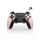 2.4G Kablosuz Pilli Gamepad Pc Uyumlu Joystick Wireless Oyun Kolu Hassas Trigger Şık Tasarım G2.4g Pembe