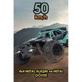 2.4ghz Metal Gövde Led Farlı 4x4 4wd 50km Hız Yapan Uzaktan Kumandalı Rc Araba