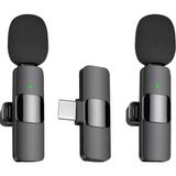 2.4ghz Mini Kablosuz Yaka Mikrofonu | Type-C, Ios ve Android Uyumlu Klipsli Mikrofon - Renkli