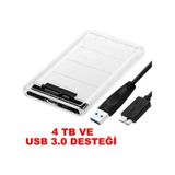 2.5 Hdd Kutusu Usb 3.0 Sata Harddisk Kutu - Şeffaf