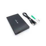 2.5-İnch Hard Disk (Hdd) Kutusu - Usb 3.0 Sata 4.8 Gbps - Fırçalanmış Alüminyum - Siyah