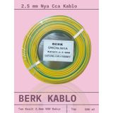 2.5 Mm Sarıyeşil Cca Nya Kablo 100 Metre Tam Kesit Tesisat Kablosu